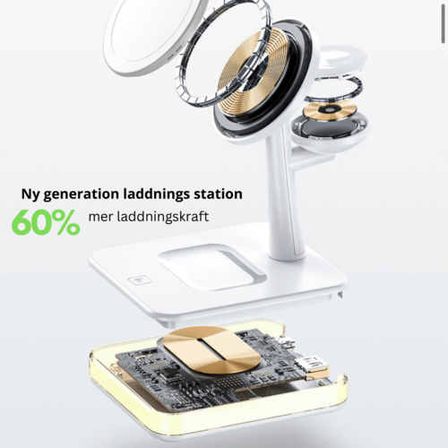 STAZIONE DI RICARICA MAGNETICA WIRELESS SAMARAY 4-IN-1